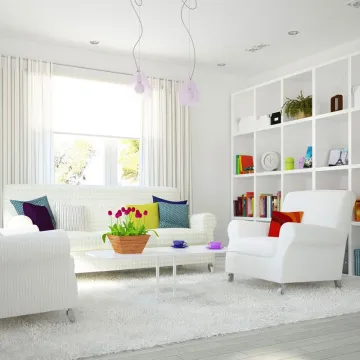 Dinding Putih bersih Interior warna putih